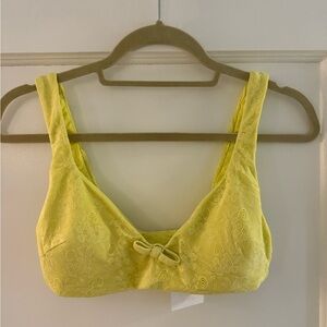 Andie The Delray Bikini Top - Floral Lace - Limeade Size SLIMEADE / S